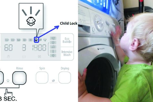 Khoá an toàn máy giặt là bộ phận quan trọng để đảm bảo an toàn khi vận hành