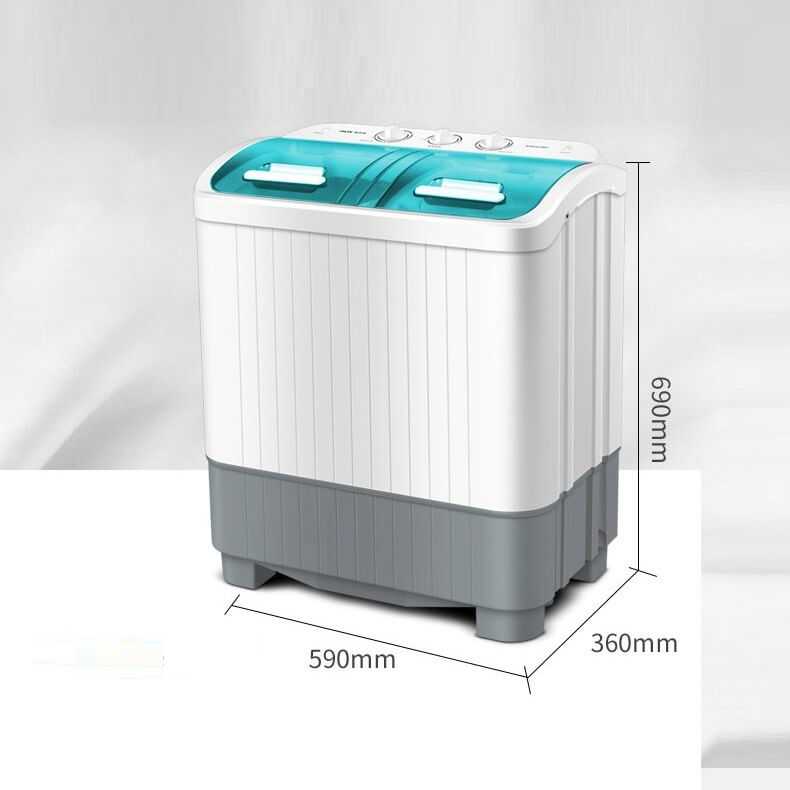 Kích thước của máy giặt mini AUX 2 lồng giặt.