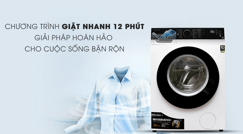 Giặt quần áo nhanh chóng khi sử dụng dòng sản phẩm máy giặt Toshiba.