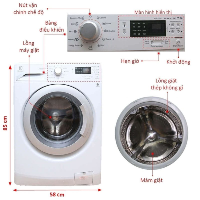 Hướng dẫn sử dụng máy giặt Electrolux cửa trước hiệu quả