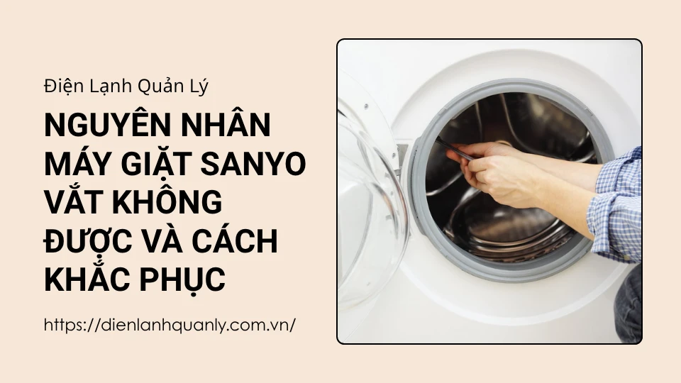 Nguyên Nhân Máy Giặt Sanyo Vắt Không Được Và Cách Khắc Phục 