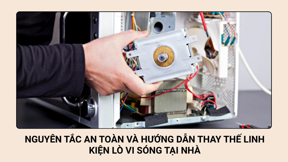 Nguyên tắc an toàn và hướng dẫn thay thế linh kiện lò vi sóng tại nhà