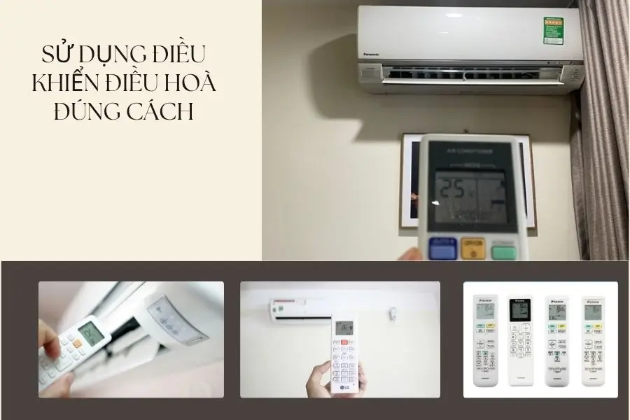 Sử dụng điều khiển điều hoà đúng cách