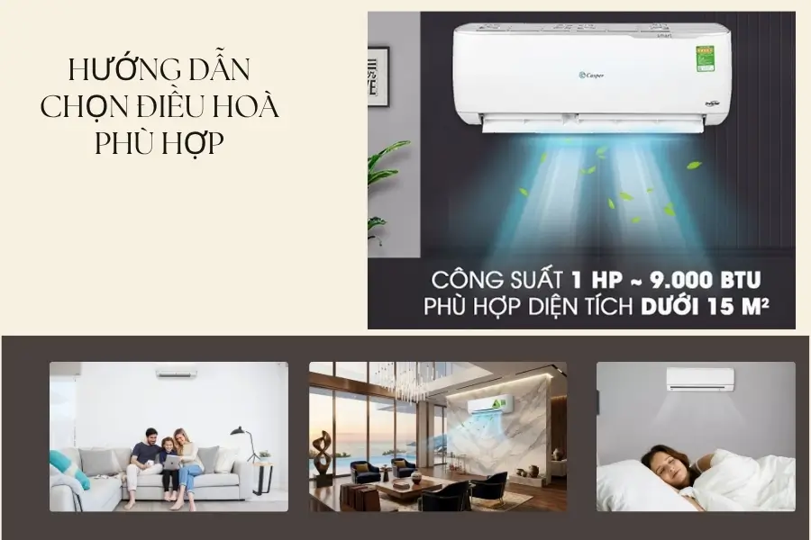 Hướng dẫn chọn điều hoà theo diện tích phòng Hướng dẫn chọn điều hoà theo diện tích phòng