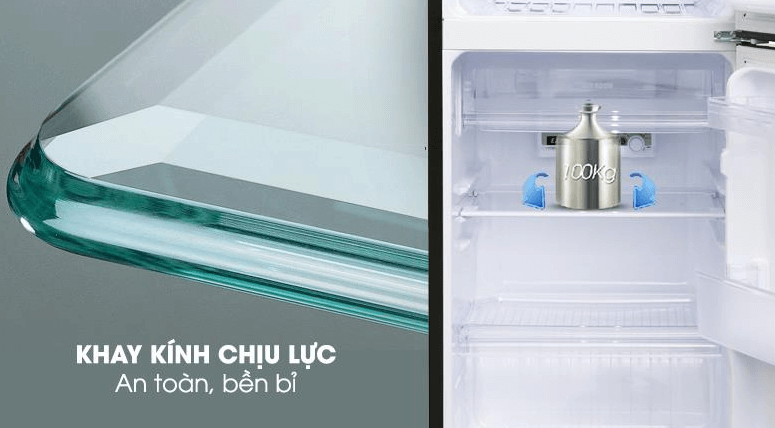 Khay kính của tủ lạnh Sharp đảm bảo chất lượng tốt và ổn định.