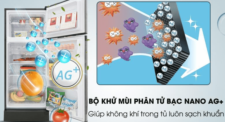 Công nghệ khử mùi Ag+ Nano hiện đại giúp diệt sạch vi khuẩn.
