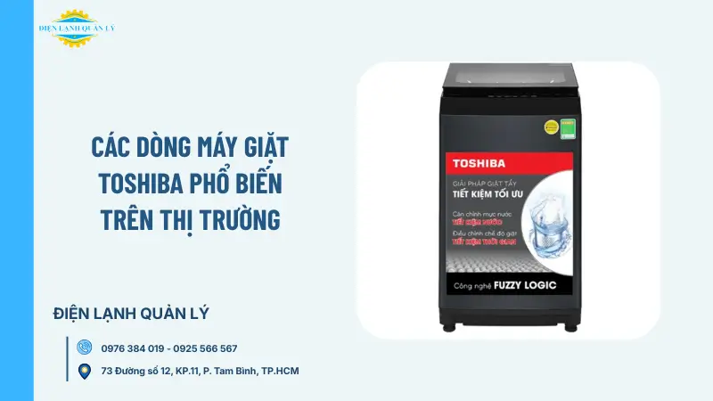 Các dòng máy giặt Toshiba phổ biến trên thị trường