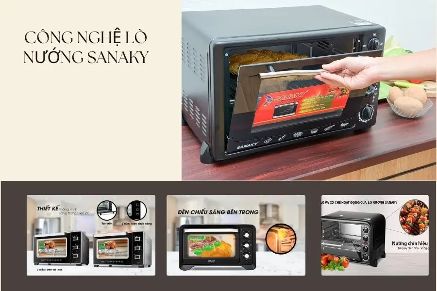 Công nghệ sử dụng trong lò nướng Sanaky