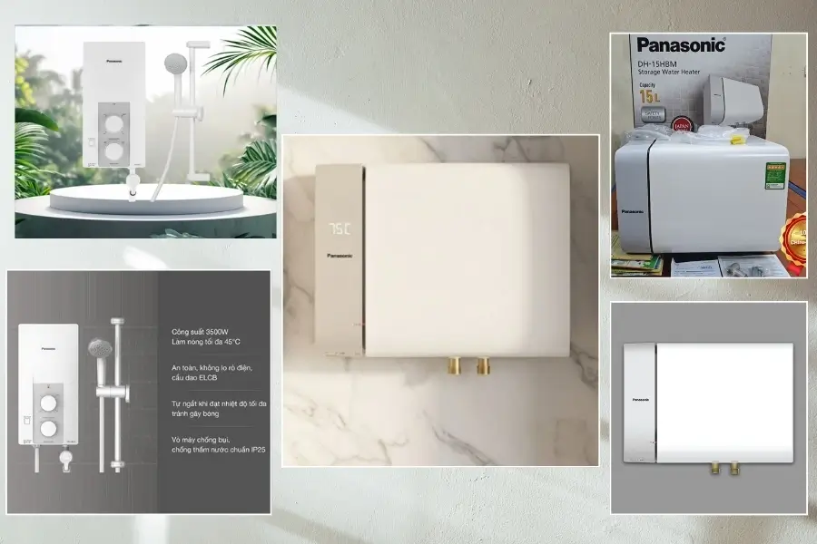 2 loại máy nước nóng phổ biến của hãng Panasonic