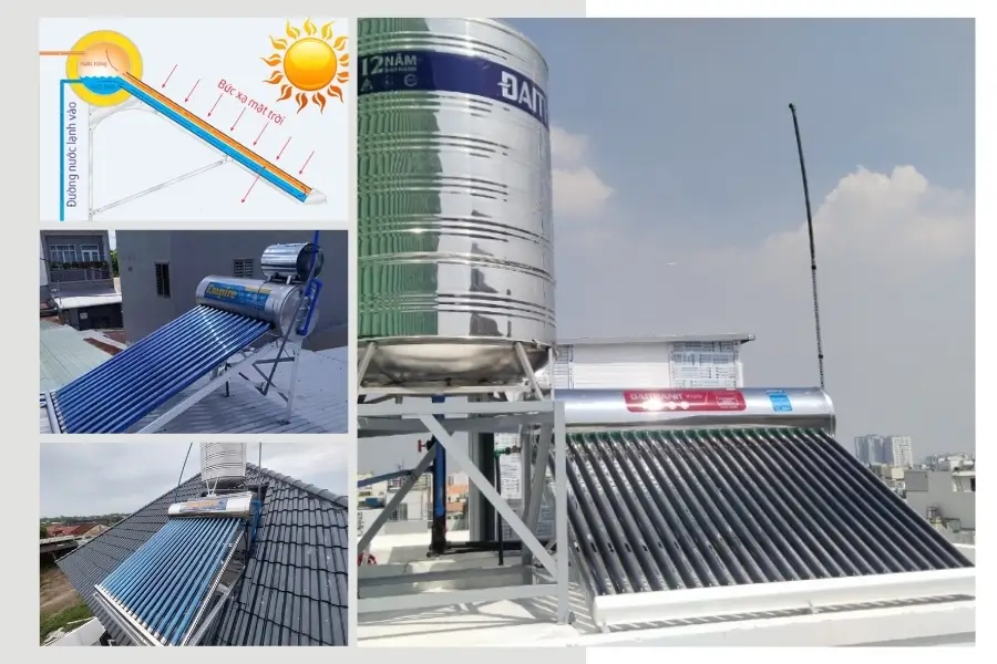 Quy trình lắp đặt máy nước nóng năng lượng mặt trời