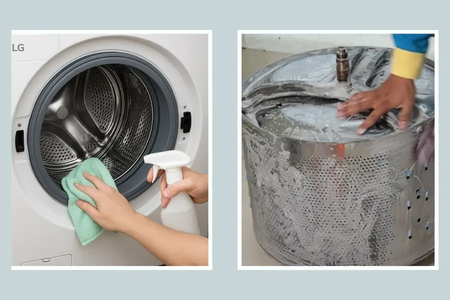 Hoá chất và dụng cụ vệ sinh máy giặt cần có