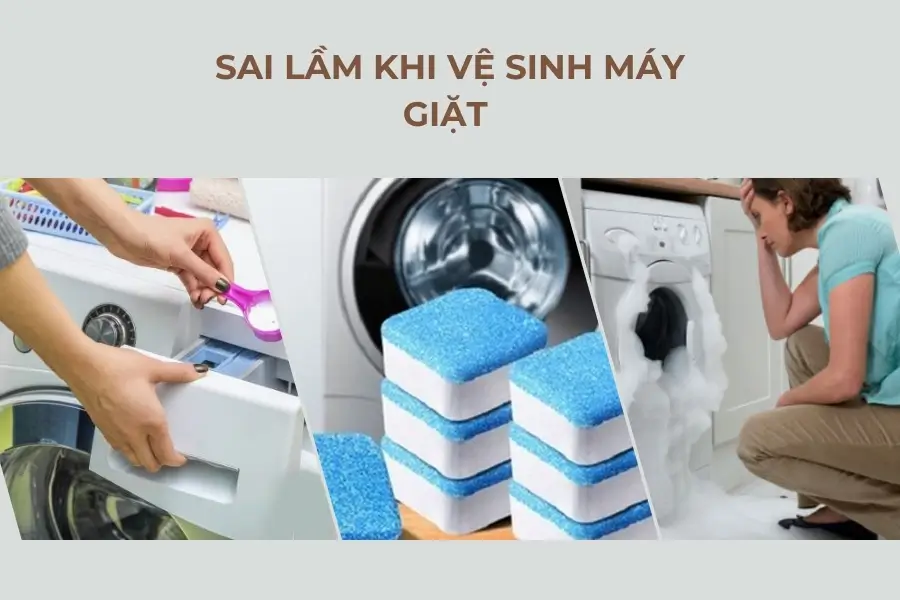 Một số sai lầm trong cách vệ sinh máy giặt