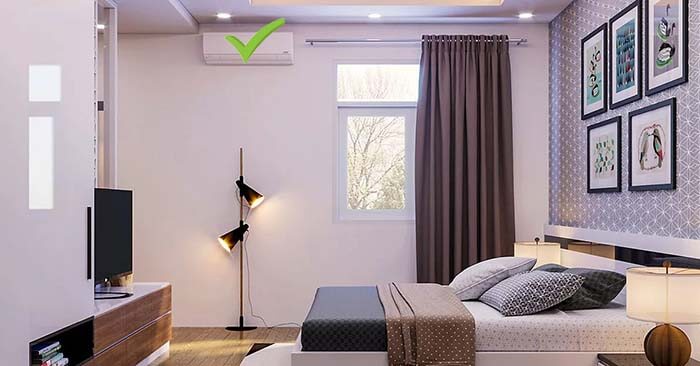 vị trí láp đặt máy lạnh đúng tại nhà