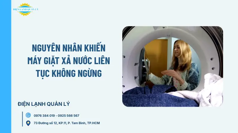 Nguyên nhân khiến máy giặt xả nước liên tục không ngừng