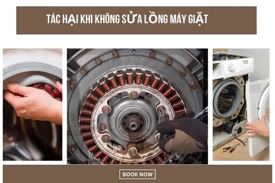 Tác hại khi không sửa lồng máy giặt bị lệch tâm