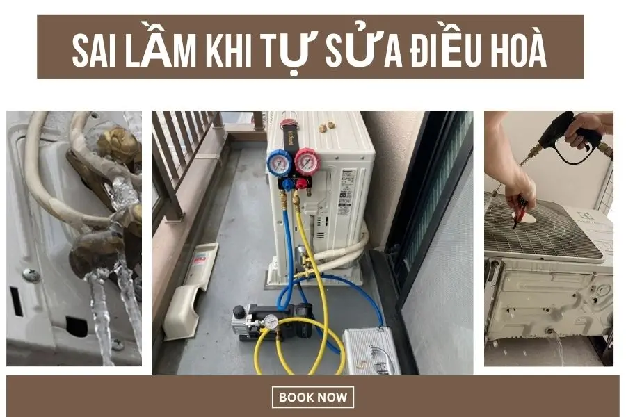 Lỗi gay gặp khi tự sửa điều hoà tại nhà