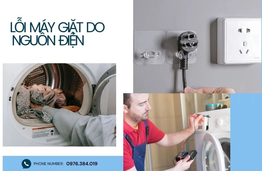 Máy giặt không hoạt động do nguồn điện