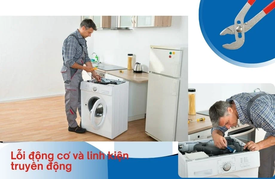 Lỗi linh kiện và động cơ trong máy giặt