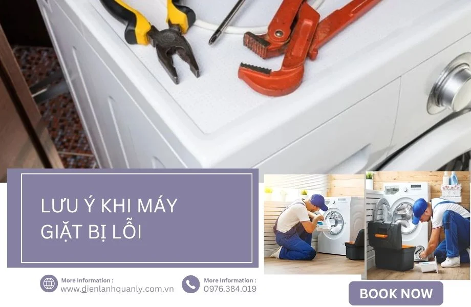 Những lưu ý khi máy giặt không hoạt động