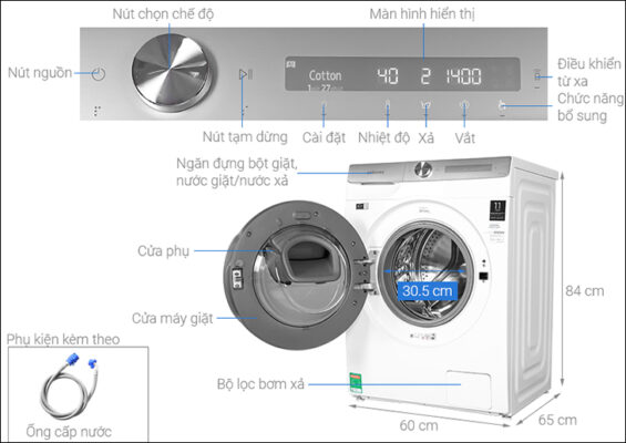 Hướng dẫn các bước sử dụng máy giặt Samsung từ A đến Z