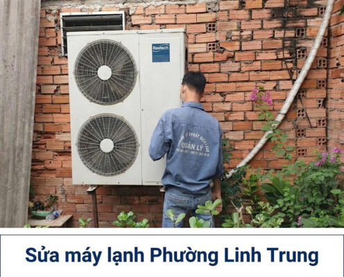 Sửa máy lạnh Phường Linh Trung - Kỹ thuật viên Điện Lạnh Quản Lý đang kiểm tra máy lạnh