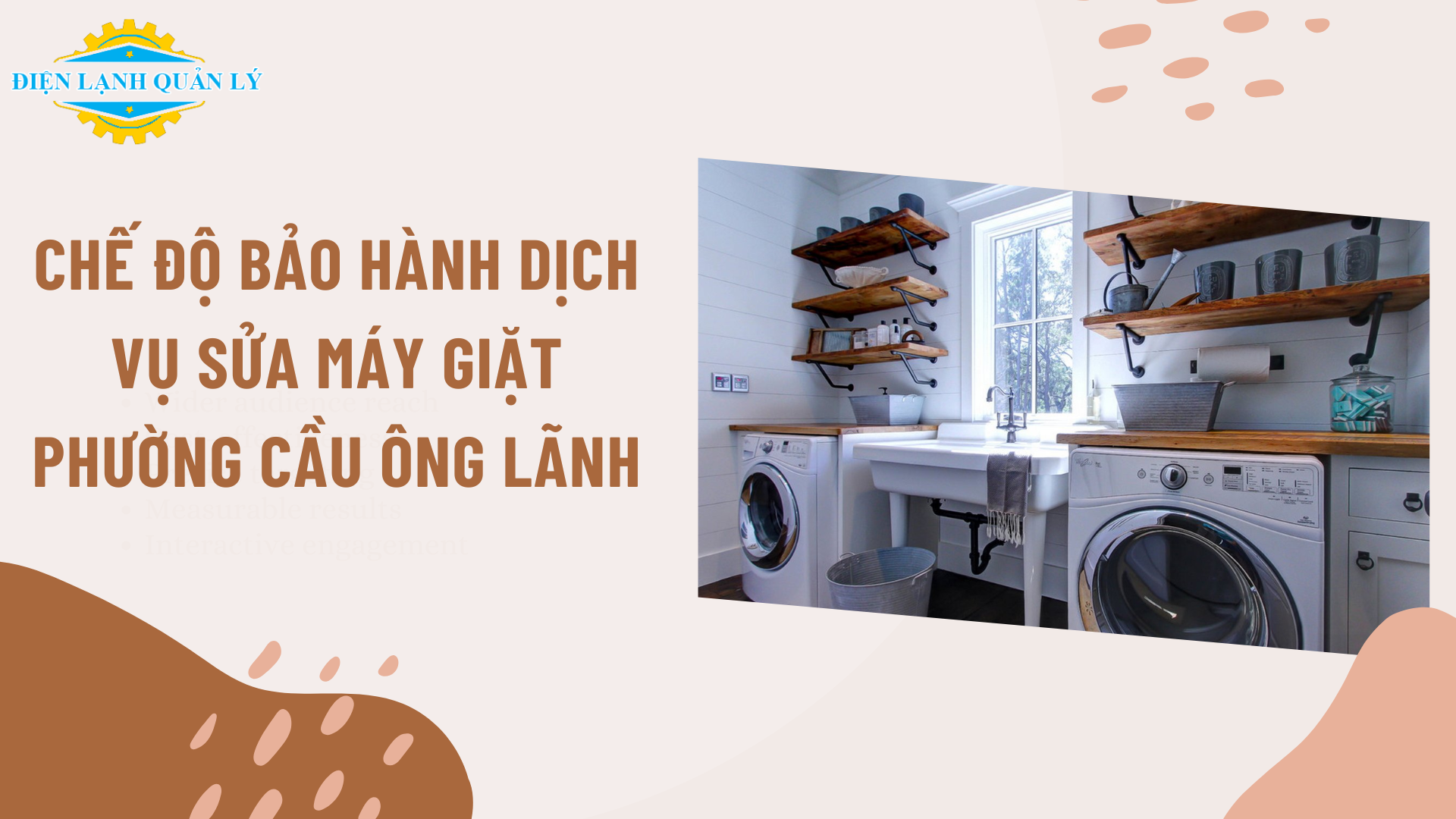 Chế độ bảo hành dịch vụ sửa máy giặt phường Cầu Ông Lãnh