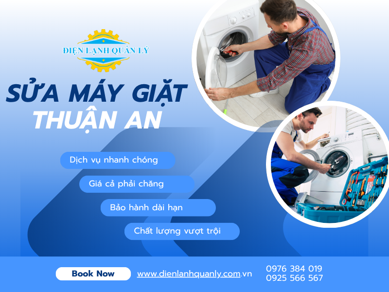 Điện Lạnh Quản Lý đã có nhiều năm kinh nghiệm trong việc cung cấp dịch vụ sửa máy giặt Thuận An
