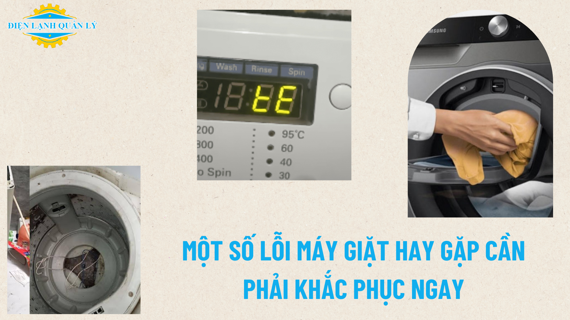 Một số lỗi máy giặt hay gặp cần phải khắc phục ngay