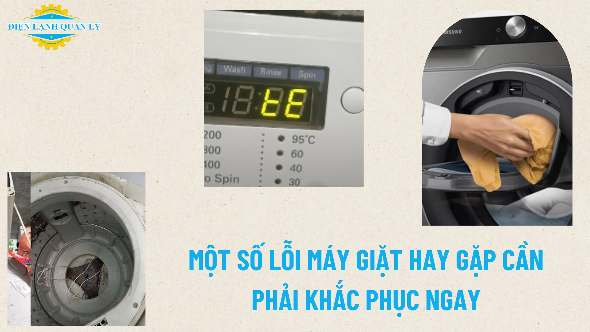Một số lỗi máy giặt hay gặp cần phải khắc phục ngay