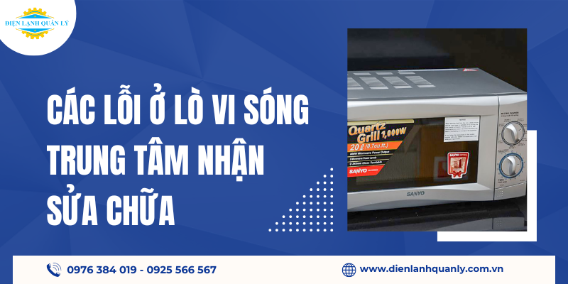 Các lỗi lò vi sóng trung tâm nhận sửa chữa