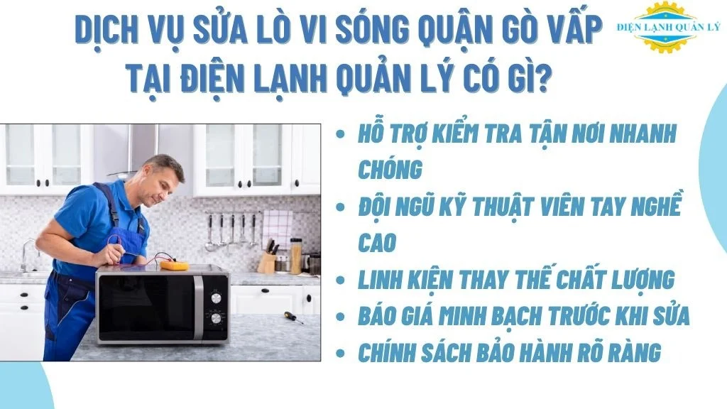 Dịch vụ sửa lò vi sóng quận Gò Vấp tại điện lạnh quản lý có gì nổi bật