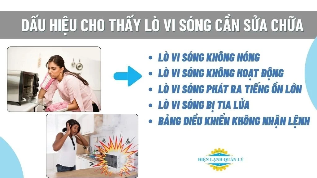 Dấu hiệu cho thấy lò vi sóng cần sửa chữa