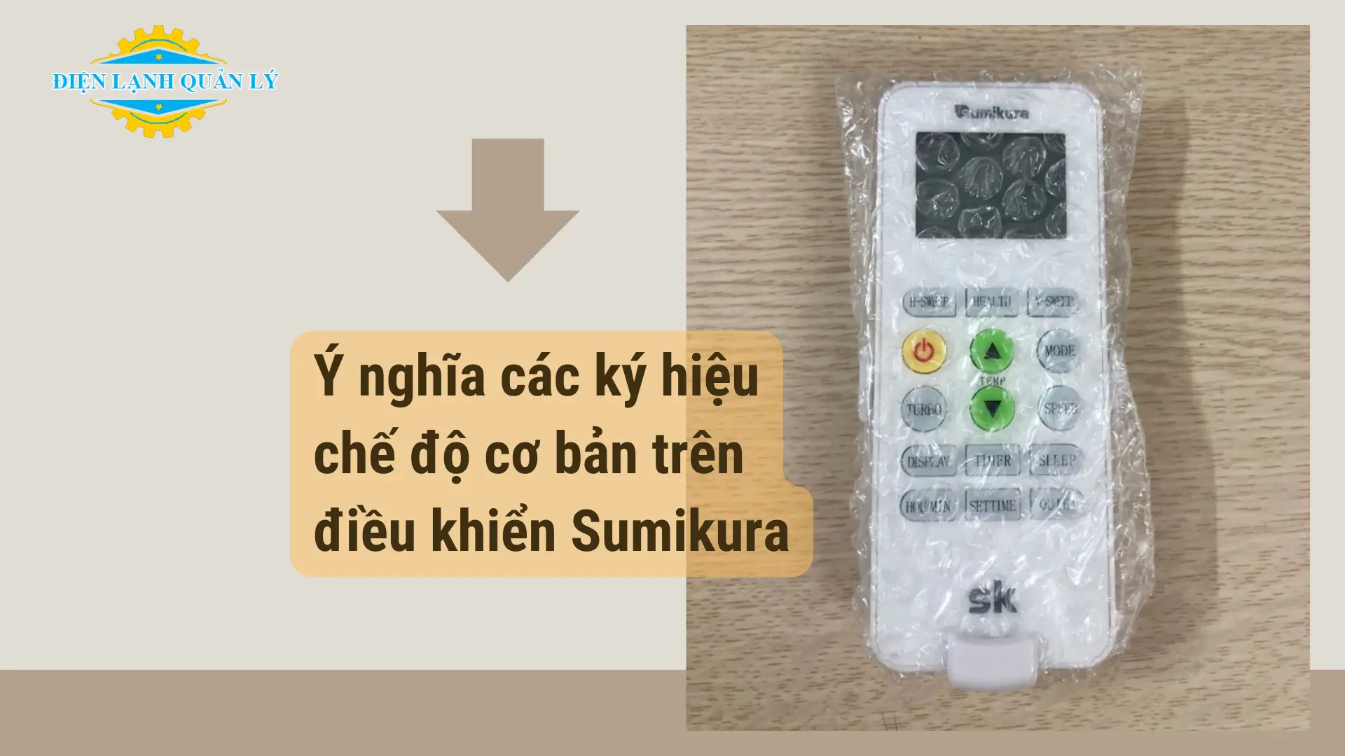 Ý nghĩa các ký hiệu chế độ cơ bản trên điều khiển Sumikura