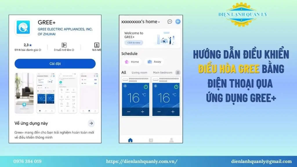 Hướng dẫn điều khiển điều hòa Gree bằng điện thoại qua ứng dụng Gree+ 