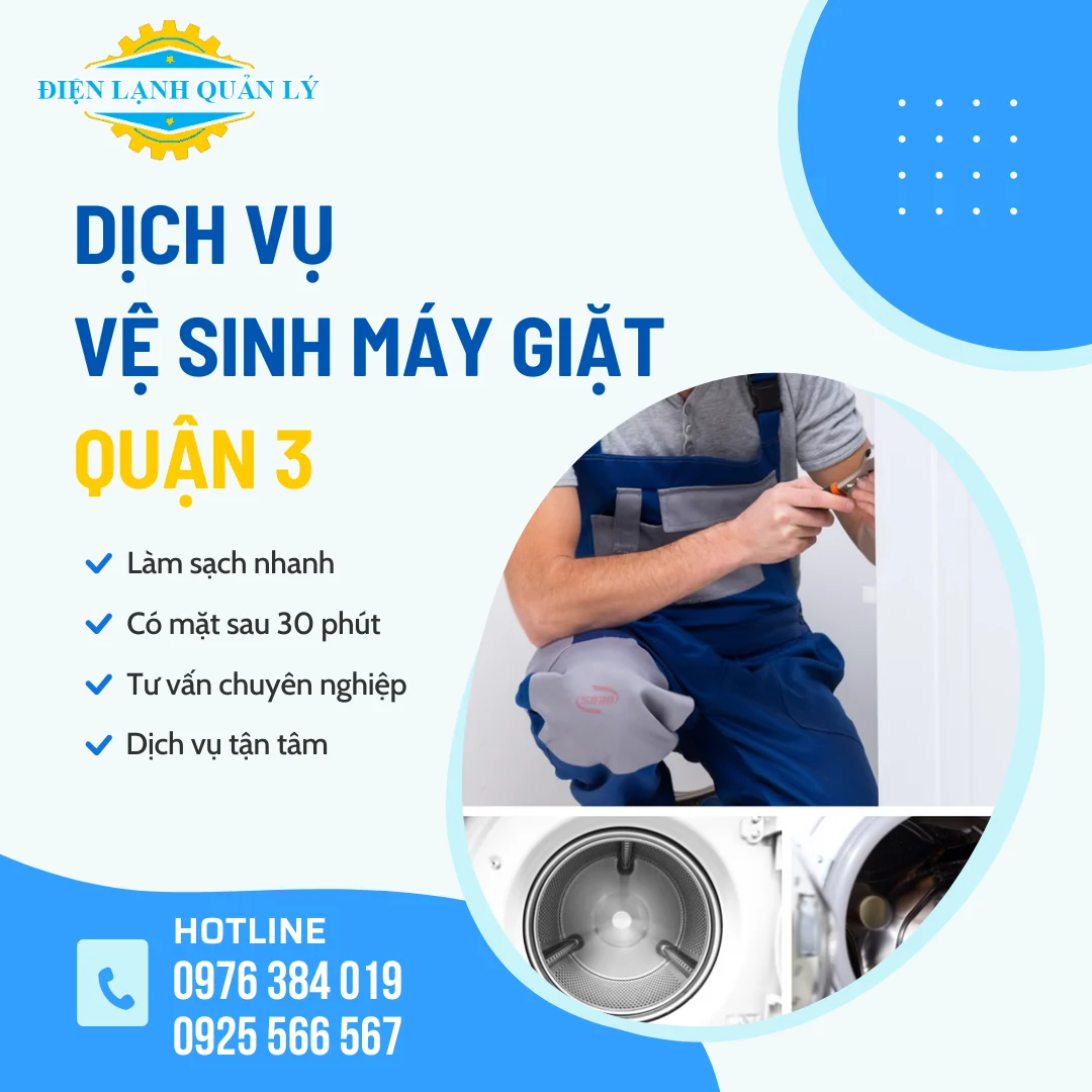 Điện Lạnh Quản Lý nhận vệ sinh tất cả các hãng máy giặt