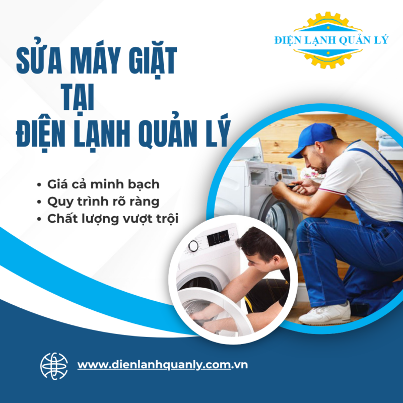 Điện Lạnh Quản Lý nhận sửa chữa máy giặt trên toàn khu vực Quận 9