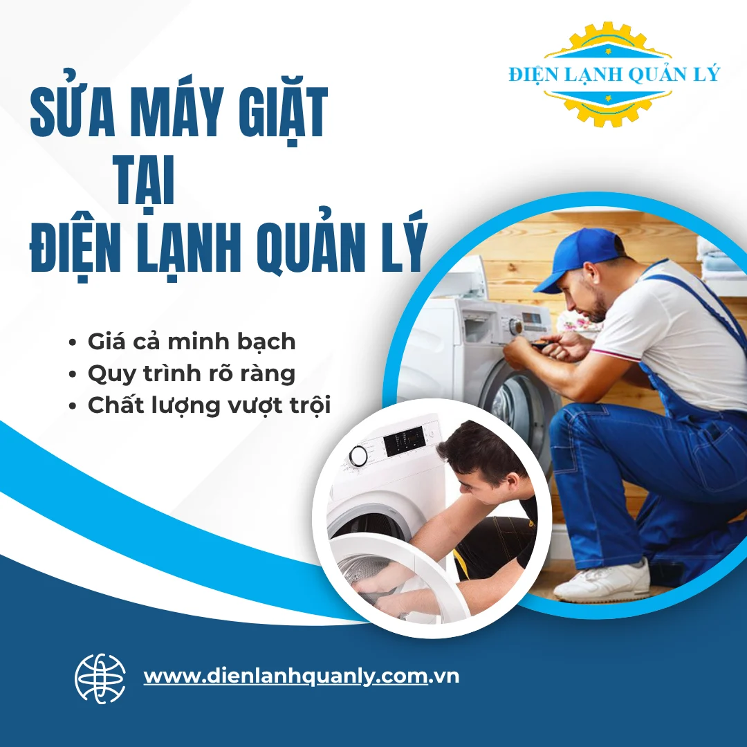 Điện Lạnh Quản Lý nhận sửa chữa máy giặt trên toàn khu vực Quận 9