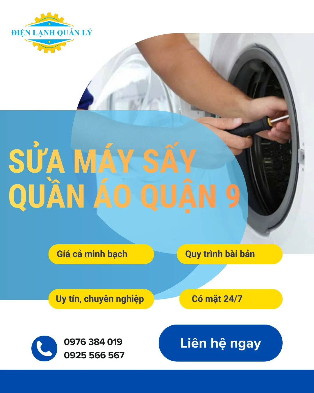 Điện Lạnh Quản Lý hỗ trợ dịch vụ 24/7, bảo hành dài hạn