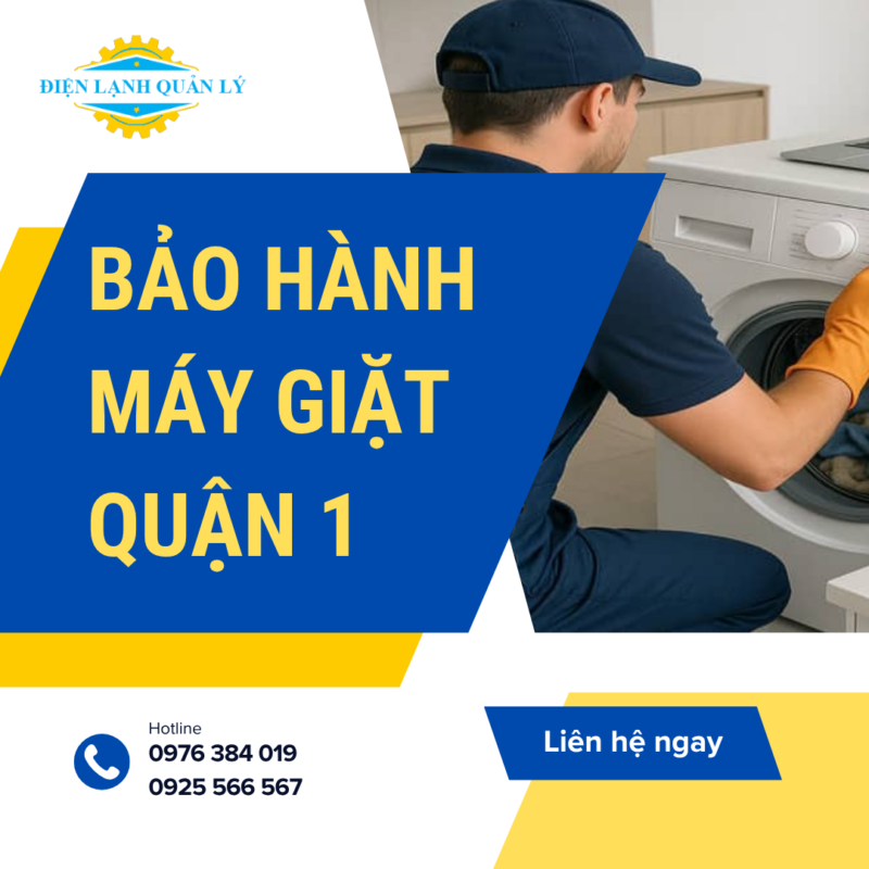 Điện Lạnh Quản Lý cung cấp đầy đủ các dịch vụ bảo hành, sửa chữa máy giặt Quận 1