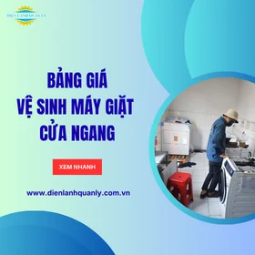 Bảng giá vệ sinh máy giặt cửa ngang