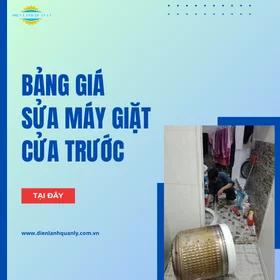 Bảng giá sửa máy giặt cửa trước