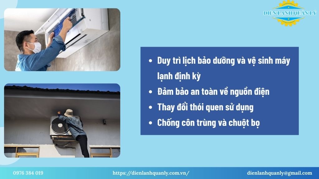Biện pháp phòng ngừa để tránh máy lạnh Electrolux báo lỗi E1 