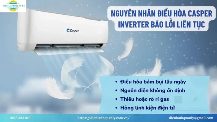Nguyên nhân điều hòa Casper Inverter báo lỗi liên tục
