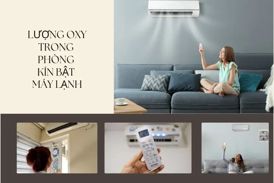 Lượng oxy trong phòng kín bật máy lạnh
