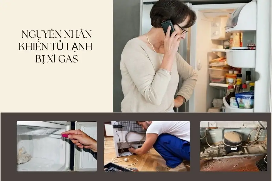 Nguyên nhân khiến tủ lạnh bị xì gas