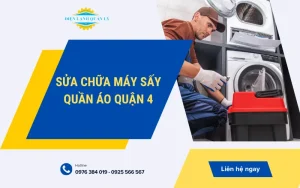 Dịch vụ sửa máy sấy quần áo Quận 4 tại Điện Lạnh Quản Lý được thực hiện theo quy trình bài bản