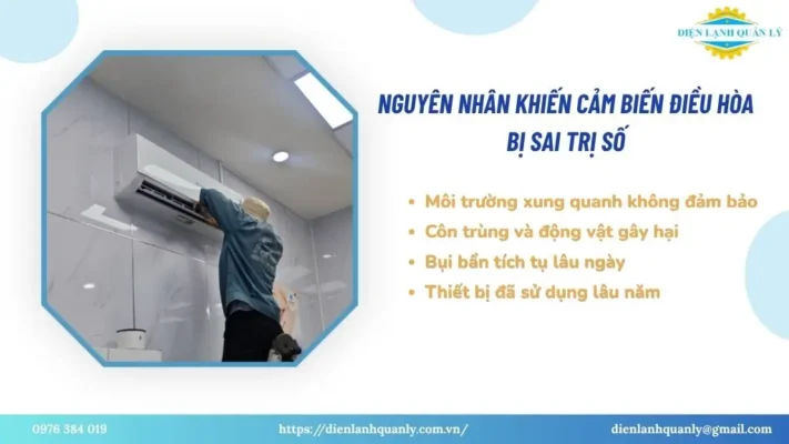 Nguyên nhân khiến bảng trị số cảm biến điều hòa sai số