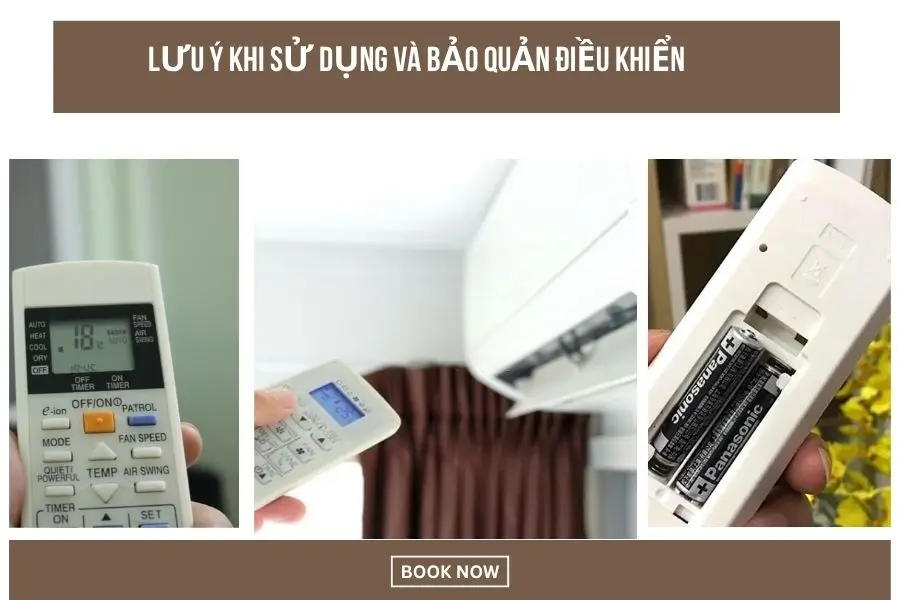 Lưu ý khi sử dụng và bảo quản điều khiển điều hoà