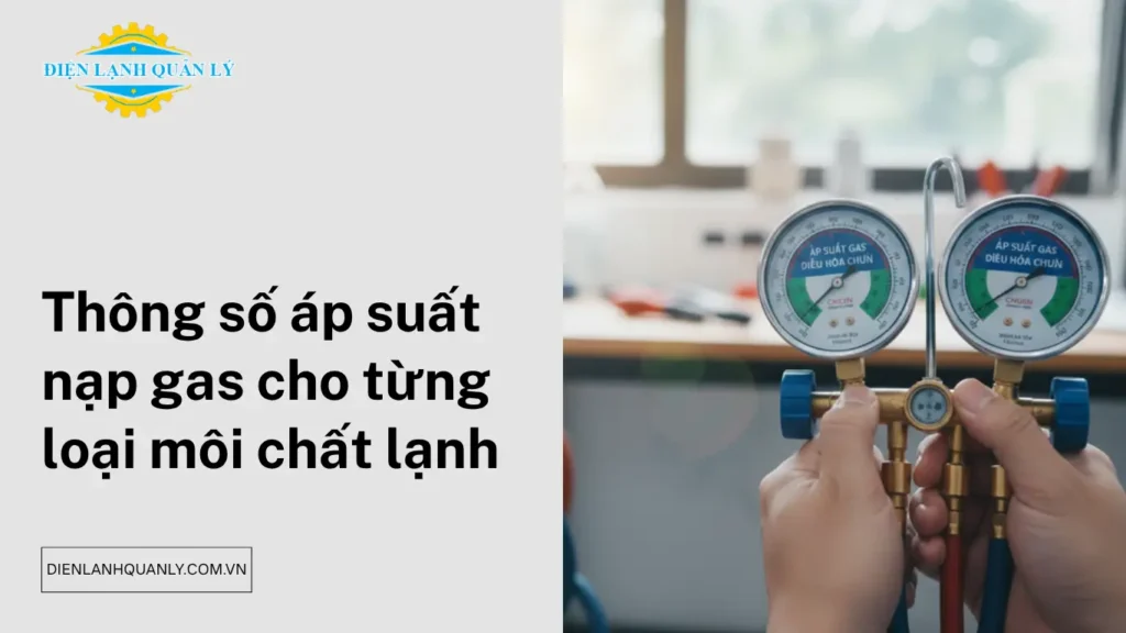 Chi tiết thông số áp suất nạp gas cho từng loại môi chất lạnh