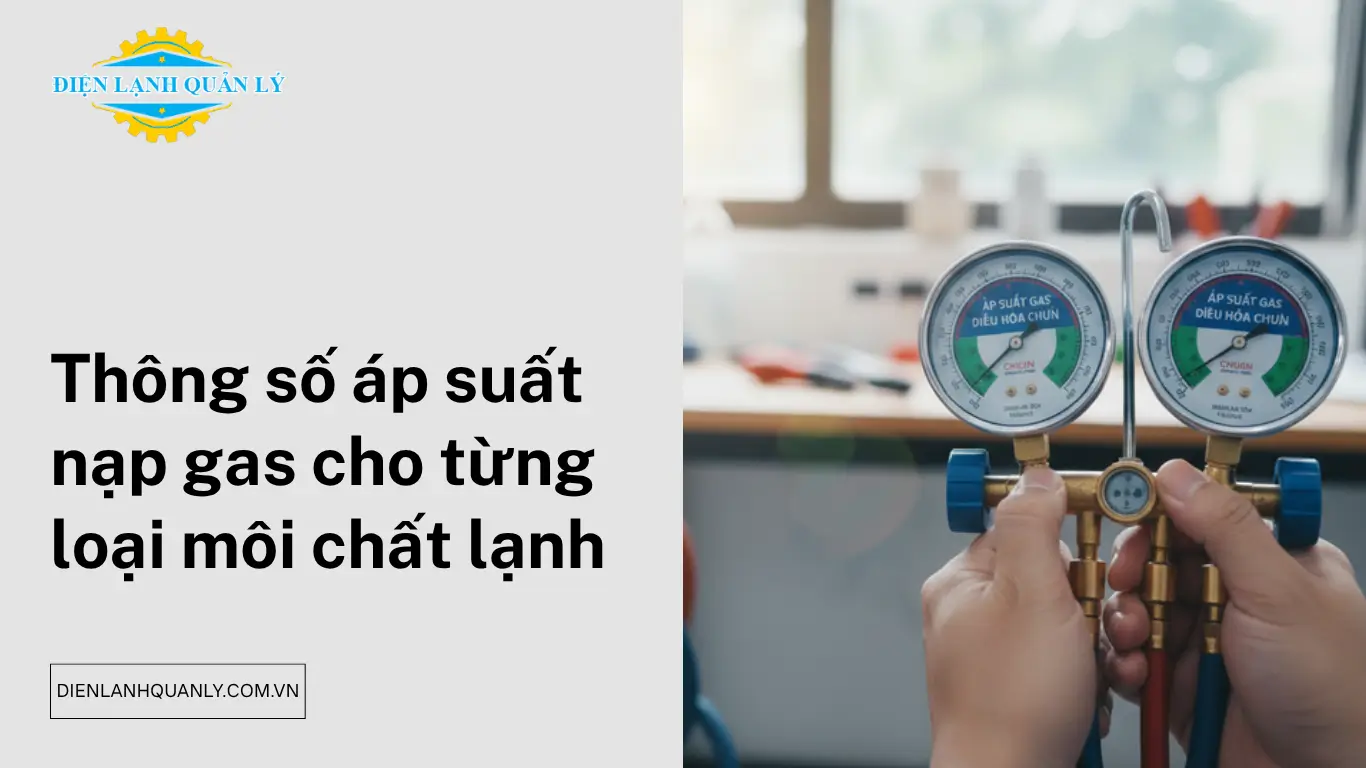 Chi tiết thông số áp suất nạp gas cho từng loại môi chất lạnh Chi tiết thông số áp suất nạp gas cho từng loại môi chất lạnh